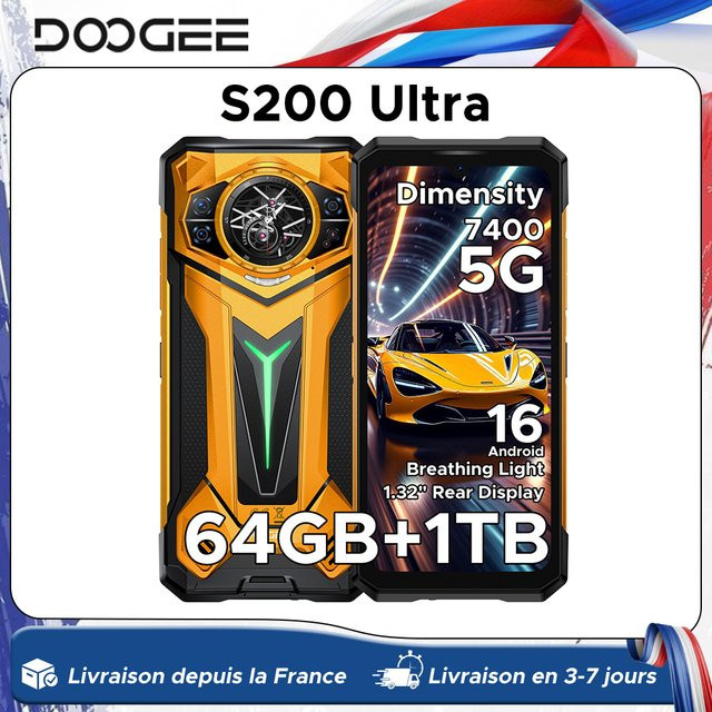 DOOGEE S200 Ultra 5G Robustes Smartphone in Grün mit 48 GB RAM, 1 TB Speicher, 6,72 Zoll 120 Hz Display, 11000 mAh Akku, 66 W Ladung, NFC und Android 15 - Bild 1