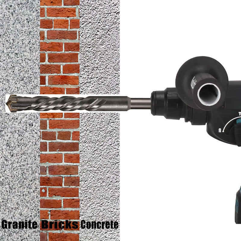 Versery Beton-SDS-Plus-5 Bohrer mit Kreuzschneidkopf und Doppel-Spiral, Durchmesser: 16 mm, Länge: 160 mm, Farbe: Silber, für Mauerwerk, Ziegel und Block - Bild 4