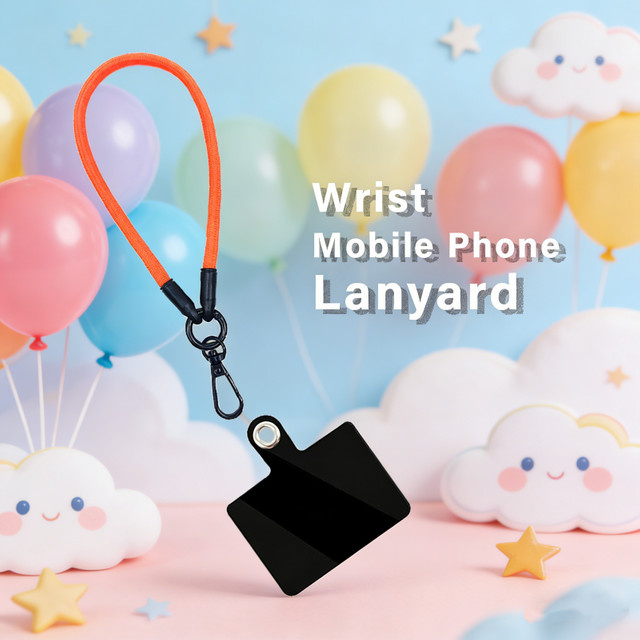 WSSHE Handyhülle mit Lanyard und Handschlaufe in Gelb für dein iPhone - Bild 1