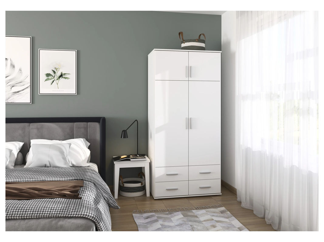 RAUCH Drehtürenschrank Kemi 4-türig mit integrierten Schubladen, B/T/H: 53 x 68,34 x 194 cm - Bild 2