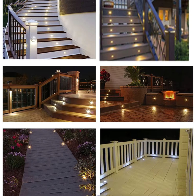 YELEDWAY Mini-LED-Deckleuchte in Silber, runde Einbauleuchte IP67 wasserdicht für Gartentreppen und Außenanlagen - Bild 2