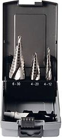 Projahn Stufenbohrer-Set HSS-G, 3-teilig, Silber, zylindrischer Schaft - Bild 1