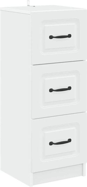 vidaXL Schubladenschrank Weiß aus Holzwerkstoff, modern, B/T/H: 33 x 34,5 x 87 cm - Bild 1