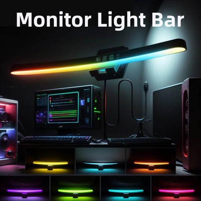 CHENBEN RGB LED Lichtleiste für Computer und Monitor zur Schreibtisch- und Raumdekoration - Bild 1