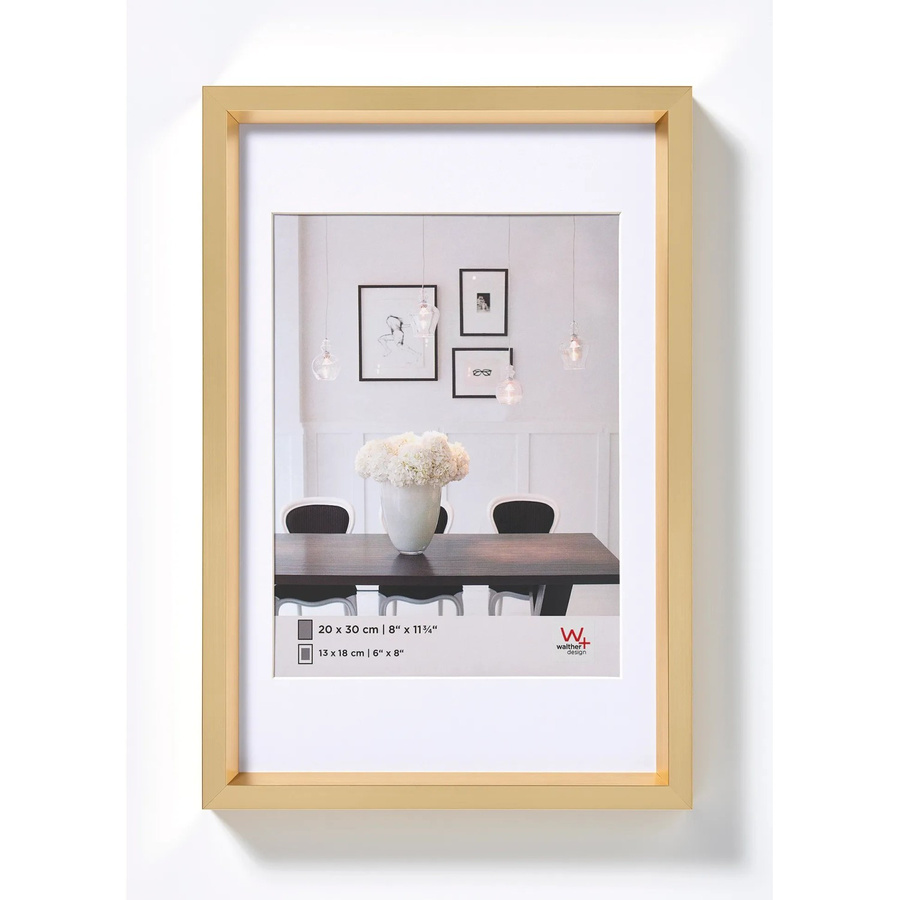 Walther Design Steel Style Kunststoff Bilderrahmen Gold, B/H: 10 x 15 cm - Bild 1