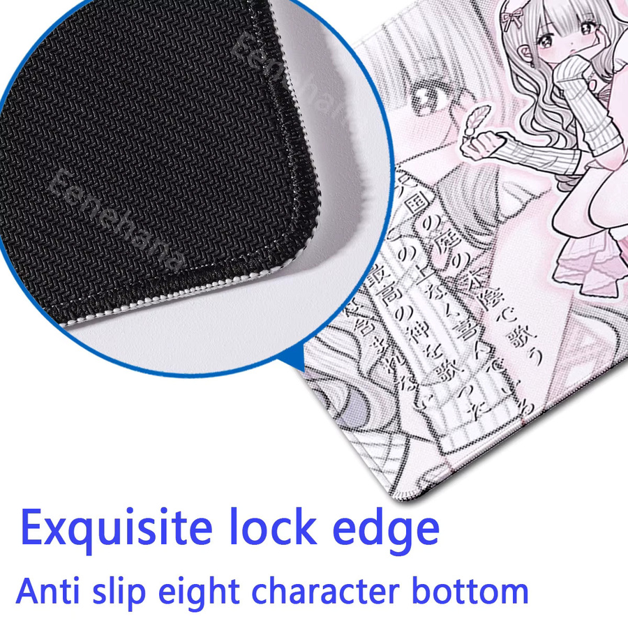 Niedliches Anime Engel-Mädchen Mauspad in Rosa für Laptop und Gaming-Schreibtisch - Bild 2