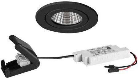 Brumberg LED-Einbauleuchte Schwarz, dimmbar, IP54, warmweiß, 6W - Bild 1