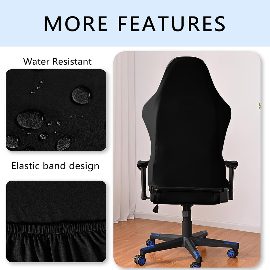 4er-Set elastische Stuhlbezüge aus wasserabweisender Milchseide für Gaming- und Wettkampfstühle, modern und waschbar - Bild 4