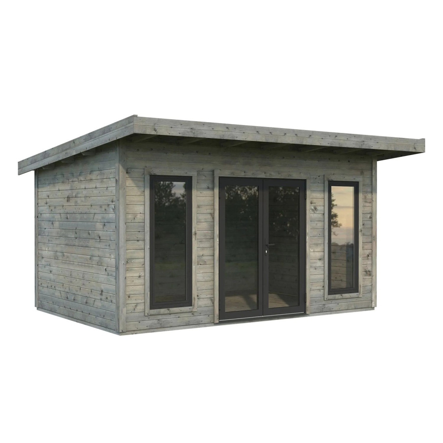 Palmako Holz-Gartenhaus Aurelia Pultdach in Grau mit Boden und modernem Design, B: 446 cm, T: 300 cm - Bild 2