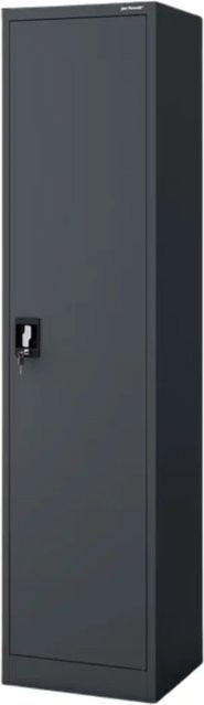 DELUKE Aktenschrank aus Metall mit Flügeltüren und Schloss in Anthrazit Matt, H x B x T: 185 x 45 x 40 cm - Bild 1