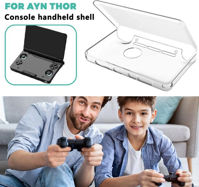 AYN THOR Dual Screen Flip Console Schutzhülle Transparente Hartschale Ersatzgehäuse für Handheld Gaming Zubehör - Bild 1