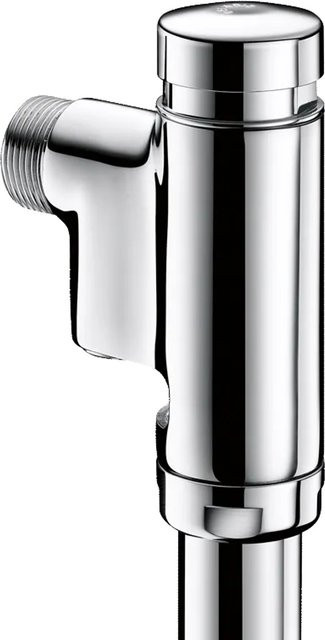 Delabie TEMPOFLUX Druckspüler-Set WC Aufputz mit Selbstschluss, Farbe: Chrom/Silber, Anschluss: G3/4B, Spülrohr: D28 - Bild 1