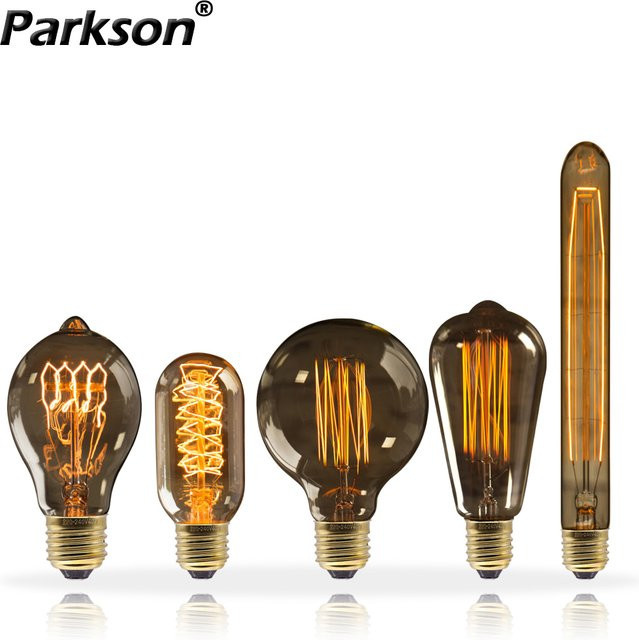 PARKSON Retro Edison Glühbirne E27 mit Filament, 40W, Transparent, Warmweiß - Bild 1