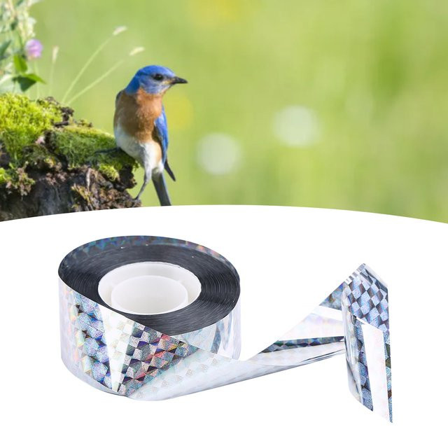 90m Vogel-Abschreckungsband mit reflektierenden Blitzen zur visuellen und hörbaren Taubenabwehr - Bild 1