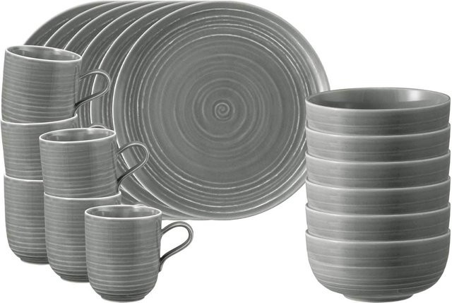 Seltmann Weiden Frühstücks-Set Terra, 18-teilig, Perlgrau/Braun - Bild 1