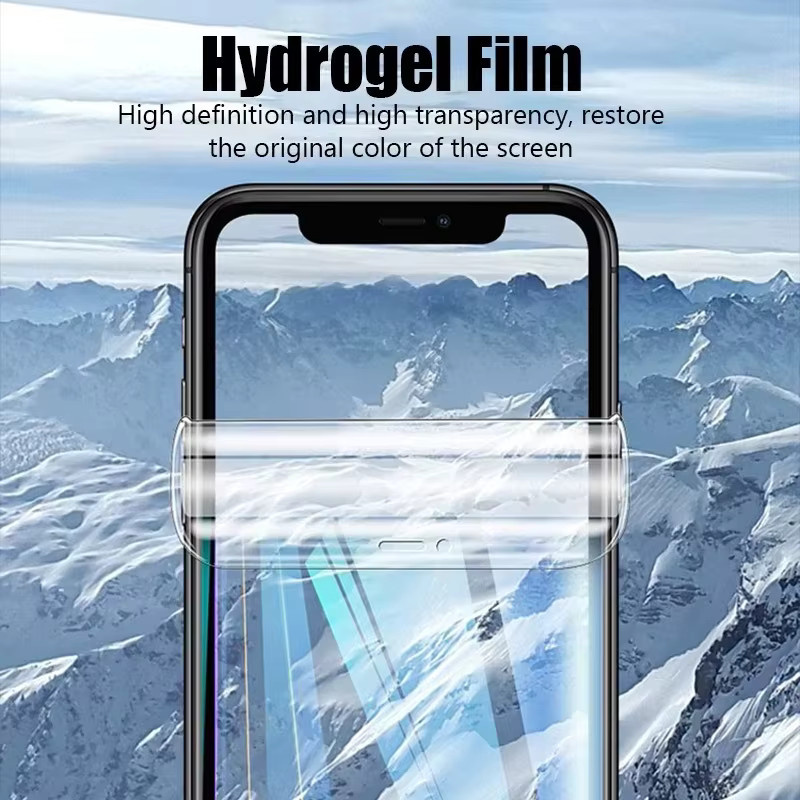 Weiche Hydrogel-Displayschutzfolie aus Silikon für Apple iPhone Modelle, transparent - Bild 2