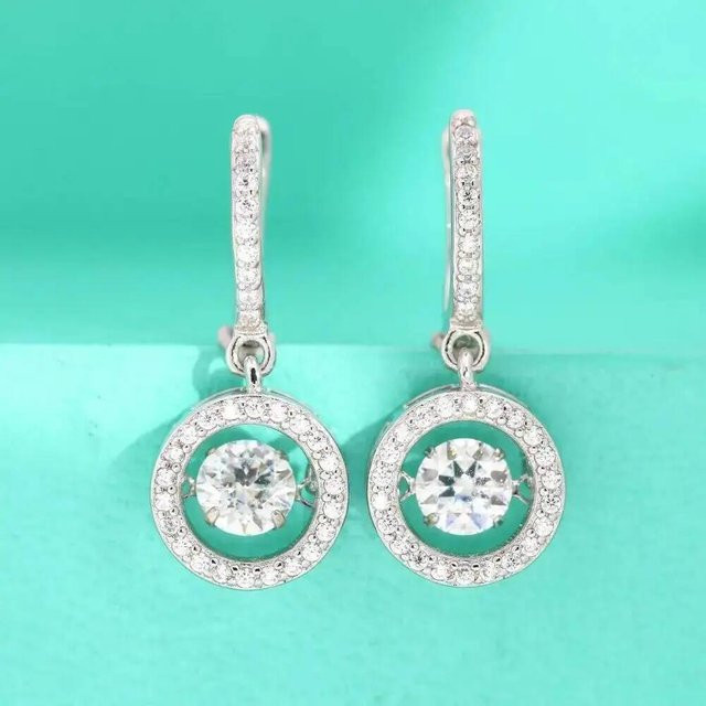 JoiasHome Tropfenohrringe, Moissanit, 925 Silber, Damen - Bild 1