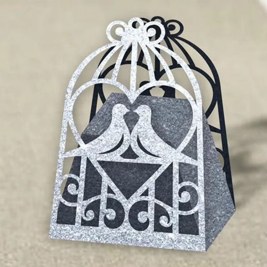 Metall Schneidestempel Vogelkäfig Schablonen für Scrapbooking und DIY Papierkarten in Silber - Bild 2