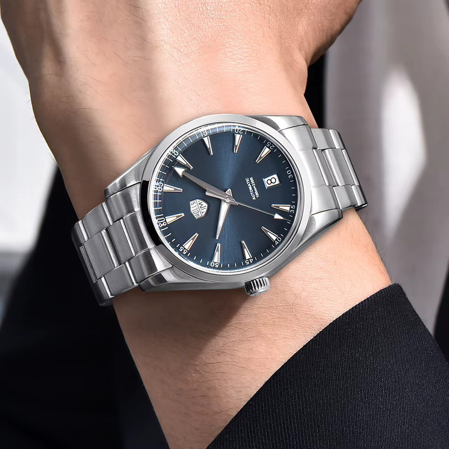 PAGANI DESIGN Armbanduhr, Automatik, Edelstahl, 39 mm, Blau, Herren - Bild 2