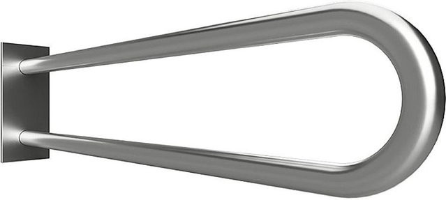 Brillantbad BELP Stützgriff in U-Form aus Edelstahl gebürstet in Silber, B/T/H: 10,3 x 25,3 x 82,9 cm, 120 kg Traglast zur Wandmontage durch Bohren - Bild 1