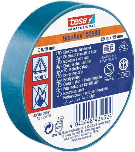 tesa Professional Isolierband 53988 Blau Breite: 19 mm, Länge: 20 m - Bild 1
