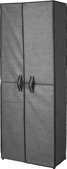 LIVARNO Schuhschrank modern in Anthrazit mit Scharniertüren und Regalböden, B/T/H: 32 x 32 x 166 cm - Bild 1