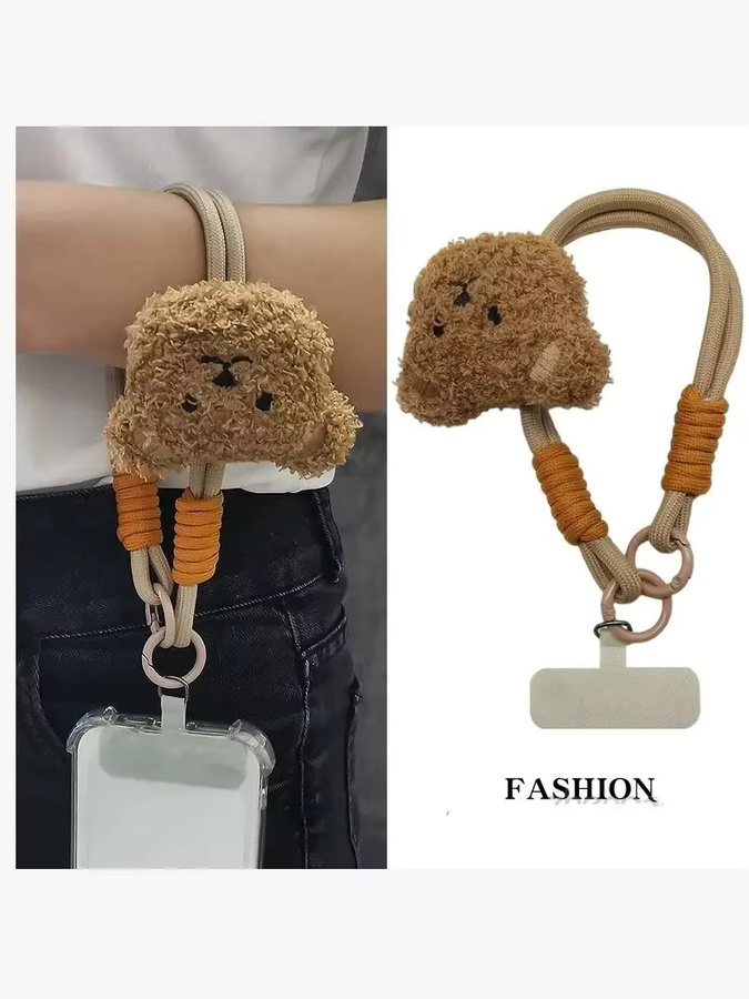 Tutew Telefon Armband, Cartoon 3D Plüsch Fuzzy Bears, Lanyard Strap - Bild 6