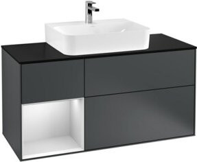 V&B Waschtischunterschrank Finion mit Wandbeleuchtung, lackiert, Breite: 120 cm, Tiefe: 50,1 cm, Höhe: 50,1 cm - Bild 1