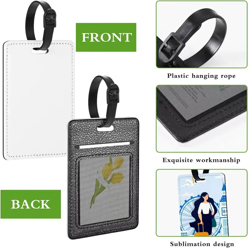 TRISJEM Gepäckanhänger Leder, personalisiert, Unisex - Bild 4