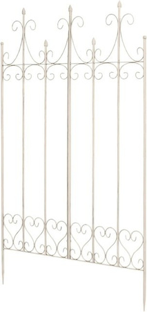 DELUKE Rankgitter KALLE Rankhilfe aus Metall im Landhausstil, Farbe Antik-Creme, B: 100 cm, H: 150 cm