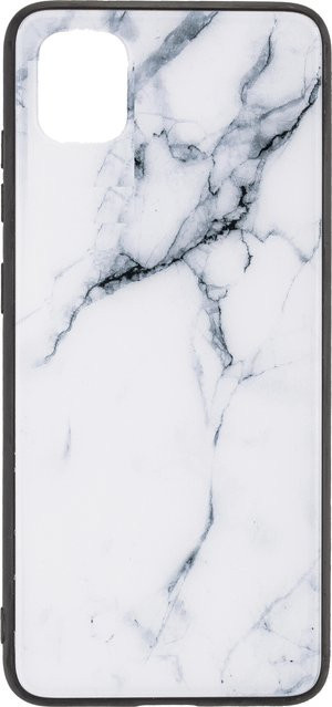 Samsung Galaxy A41 Handyhülle Glas Back Cover MARBLE in White für Samsung A415 - Bild 1