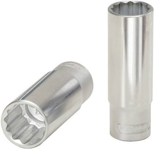 KS Tools 1/2" 12-kant-Stecknuss lang in Silber aus Chrom Vanadium - Bild 1