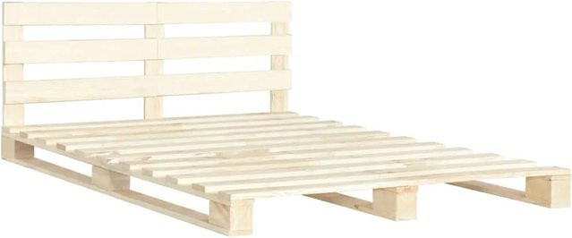 vidaXL Palettenbett aus Massivholz Kiefer in Braun, B/T: 180 x 200 cm - Bild 1
