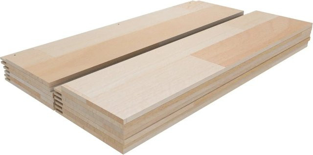 Kordo Setzstufen für Treppe 1/4 Rechts-Gewendelt Nostra aus Buchenholz in Beige - Bild 1