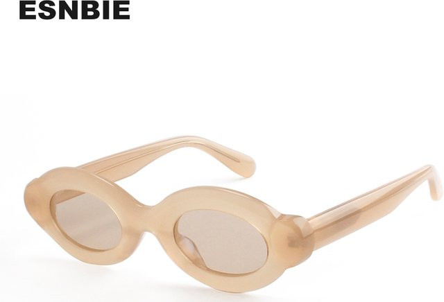 ESNBIE Sonnenbrille Oval, Acetat, Vollrand, beige, Damen - Bild 1
