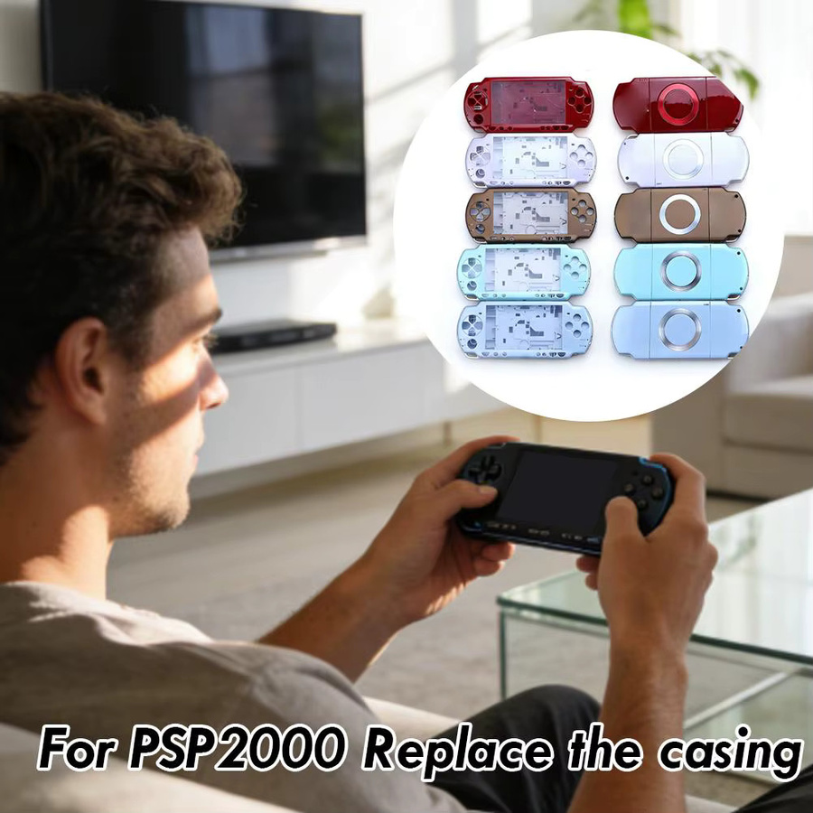 Sony Ersatzgehäuse für PSP 2000 Konsole mit Tasten und Schrauben, kratzfest, mehrfarbig - Bild 5
