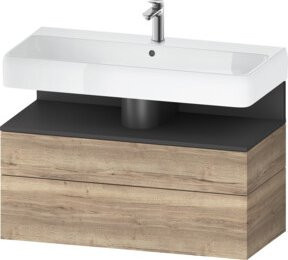 Duravit Waschtischunterschrank Qatego grau matt, Wandhängend, B/T/H: 99 x 47 x 59 cm - Bild 1