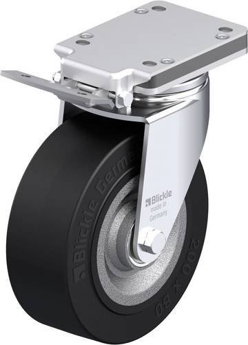 Blickle Stahlblech-Lenkrolle LH-SE 202K-IS in Anthrazit mit 200 mm Rad-Durchmesser und 800 kg Tragfähigkeit - Bild 1