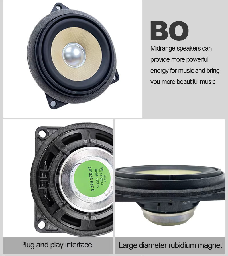 ALOONGACARR Musik-Stereo-Hupe als Mitteltöner und Subwoofer-Mittellautsprecher für BMW F10 F20 F30 E90 E92 E60 E70 E87 G20 G30 in Schwarz - Bild 3