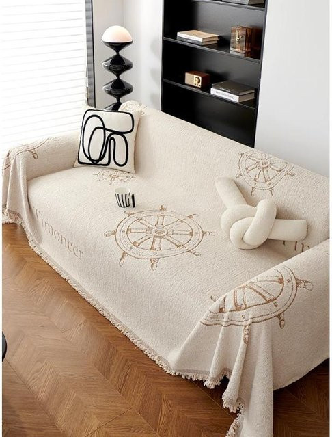 Super Six Sofa-Schutzbezug im nordischen Stil, rutschfester Universalbezug aus Polyester, B/B: 180 x 130 cm - Bild 1
