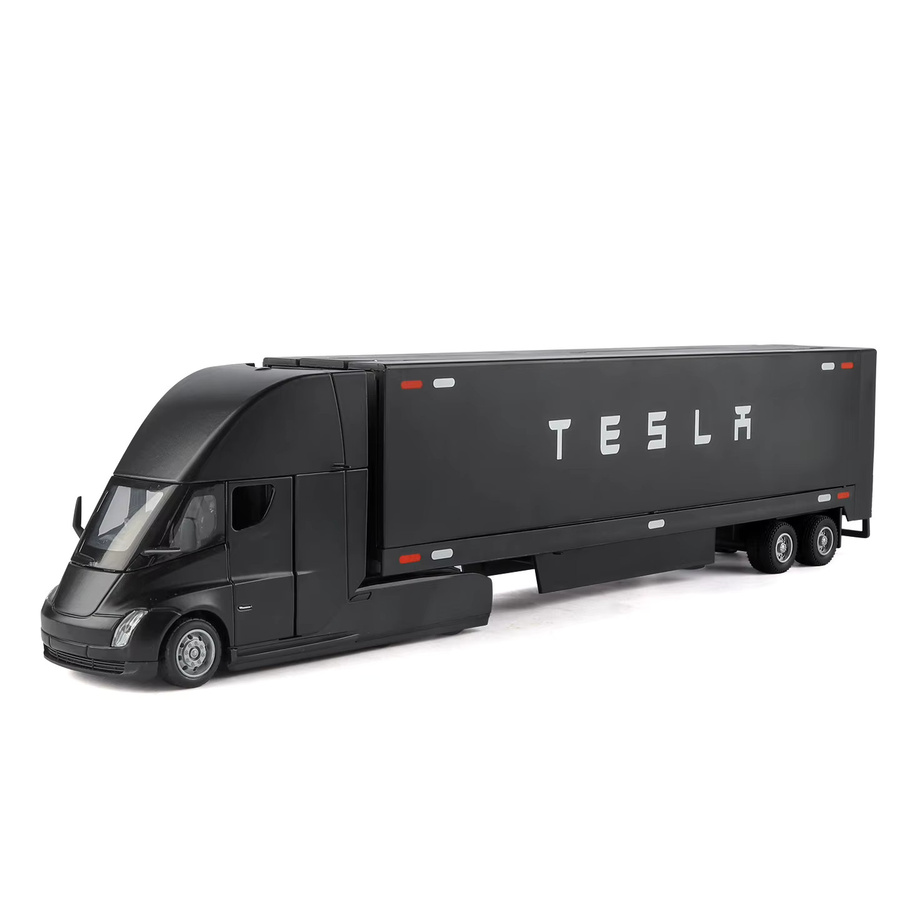 MAKEDA Halbbehälter Doppeldecker Transportfahrzeug, Automodell, 1:32, mit Licht und Sound, Metall - Bild 2