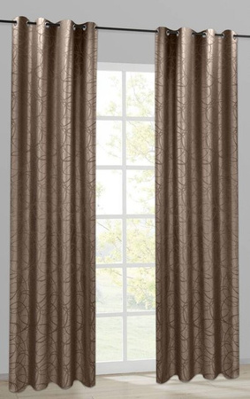 POCOline Ösenvorhang Eaton in Taupe, Breite: 140 cm, Höhe: 245 cm