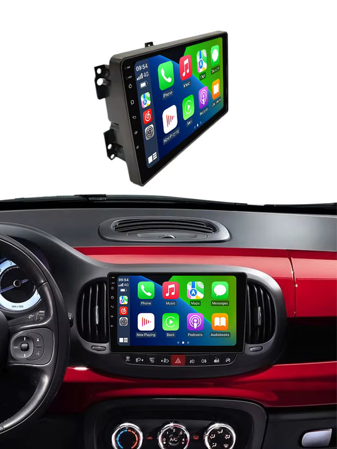 AUTOSHARK Autoradio mit kabellosem CarPlay und Android Auto für Fiat 500L 2012-2017, 2 Din Multimedia-Player mit GPS und Bluetooth, Schwarz - Bild 7