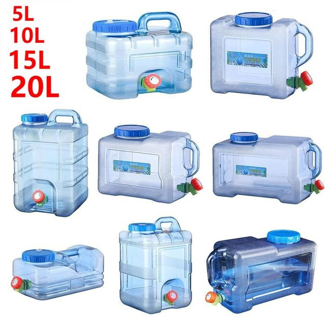 Tragbarer Wassereimer mit Wasserhahn von Shunmaii in Blau für Camping und Picknick, Volumen: 5 l, 10 l, 15 l oder 20 l - Bild 1