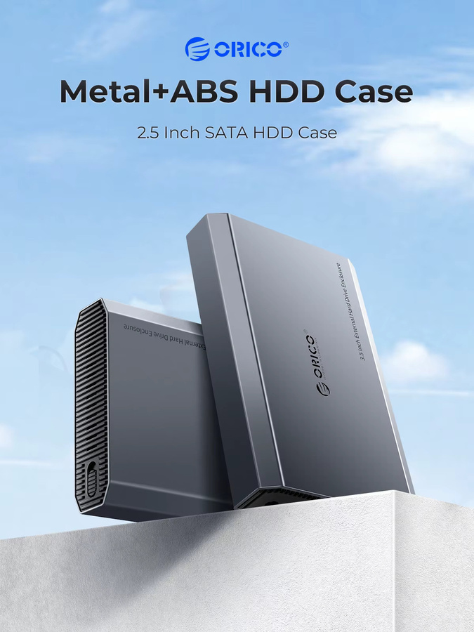 ORICO Externes 3,5 Zoll Festplattengehäuse mit USB-C, 6 Gbit/s und Wärmeableitung aus Aluminiumlegierung und ABS inklusive 12V2A Netzteil - Bild 1