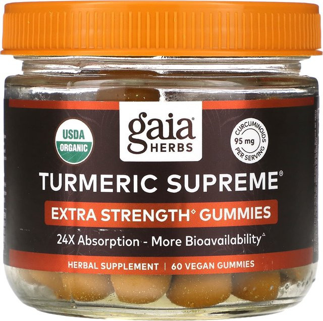 Gaia Herbs Kurkuma Supreme, 60 vegane Gummibärchen - Bild 1