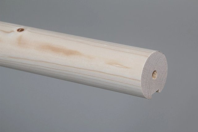 Dieda Handlauf aus Fichte Massivholz in Braun und Beige, Rund, Durchmesser: 52 mm, Länge: 2250 mm - Bild 1
