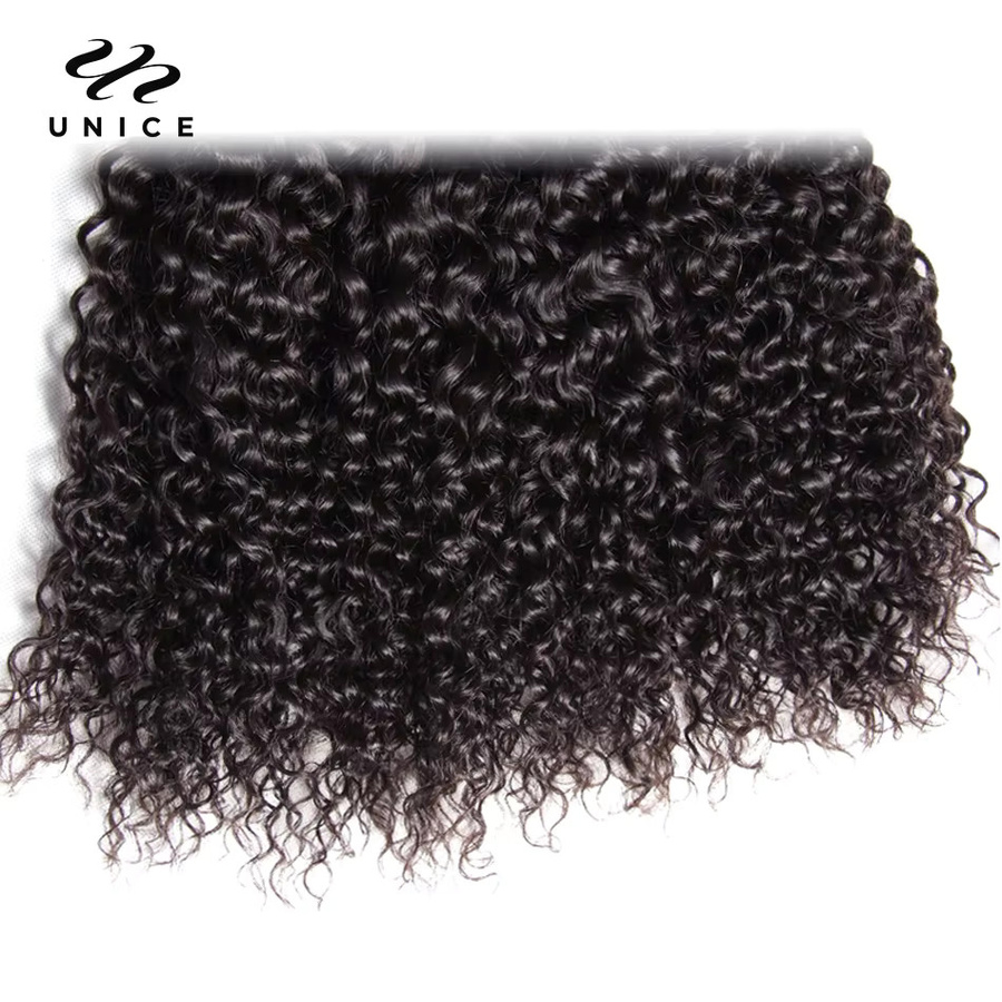 UNice Hair Virgin Human Hair Bundles, burmesisches lockiges Echthaar, 3 Bundles, natürliche Farbe - Bild 4