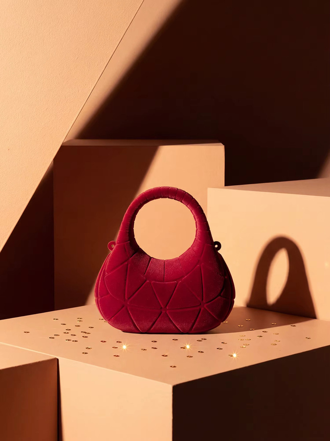 MIYIN Mini-Abendtasche aus Samt mit Kette, Damen - Bild 3