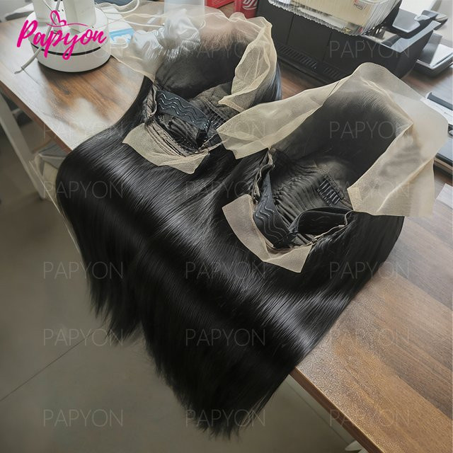 PAPYON Echthaarperücke, Brasilianisch, HD Transparente Lace Front, 200 Dichte - Bild 1
